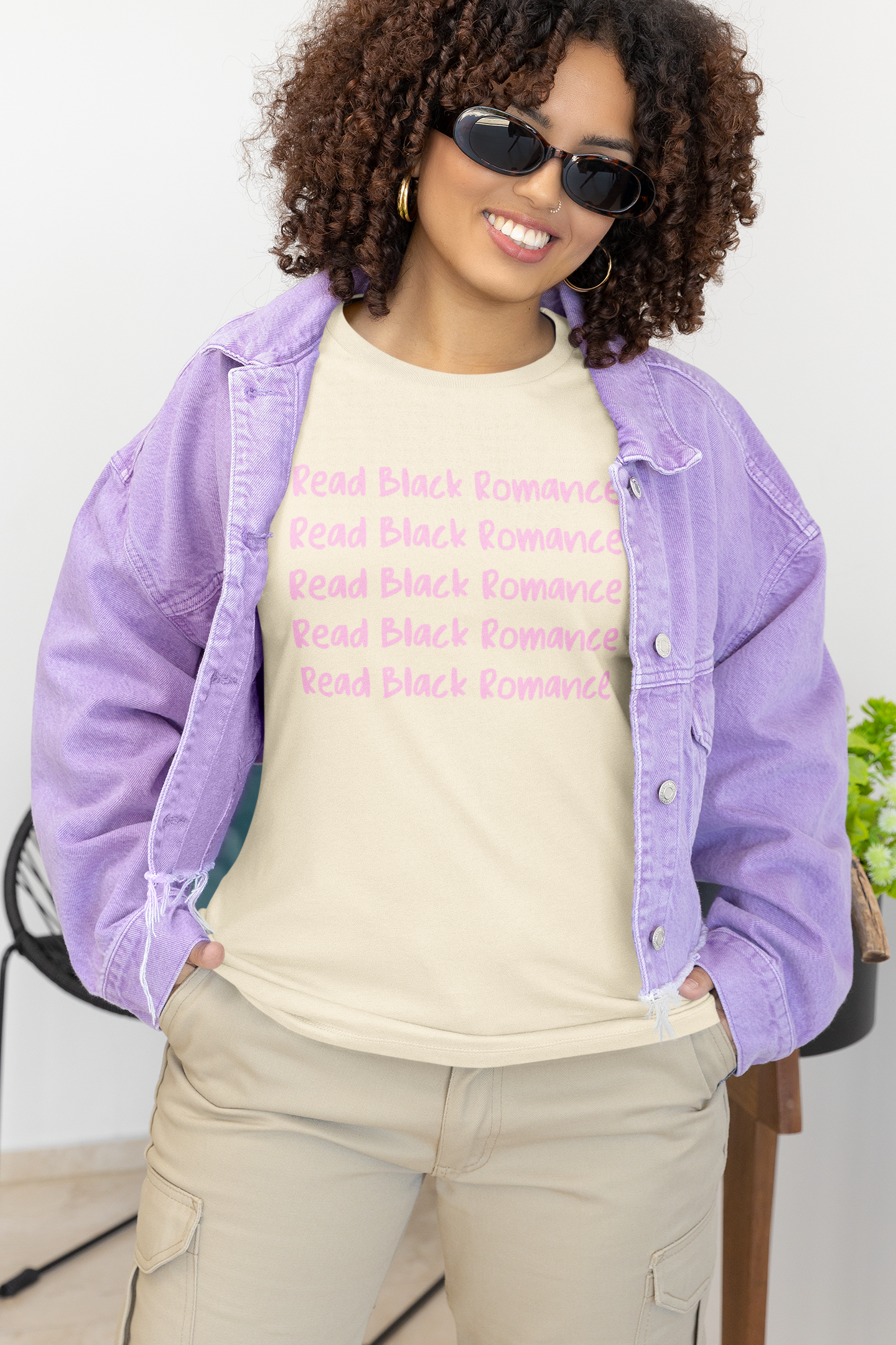 T-shirt Read Black Romance x 5"