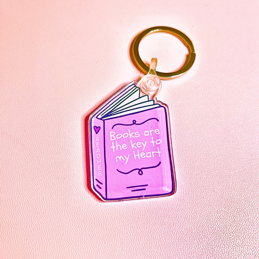 Keychain: Books are the Key to My Heart