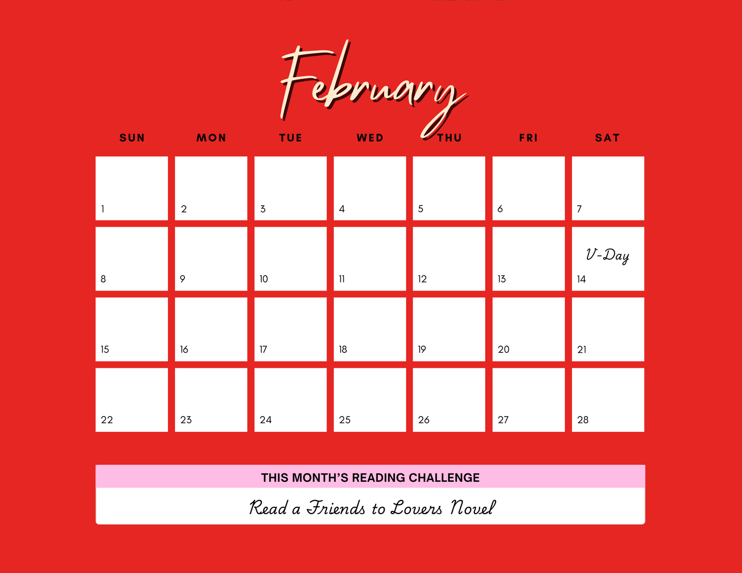 ReadHer 2026 Bookish Calendar