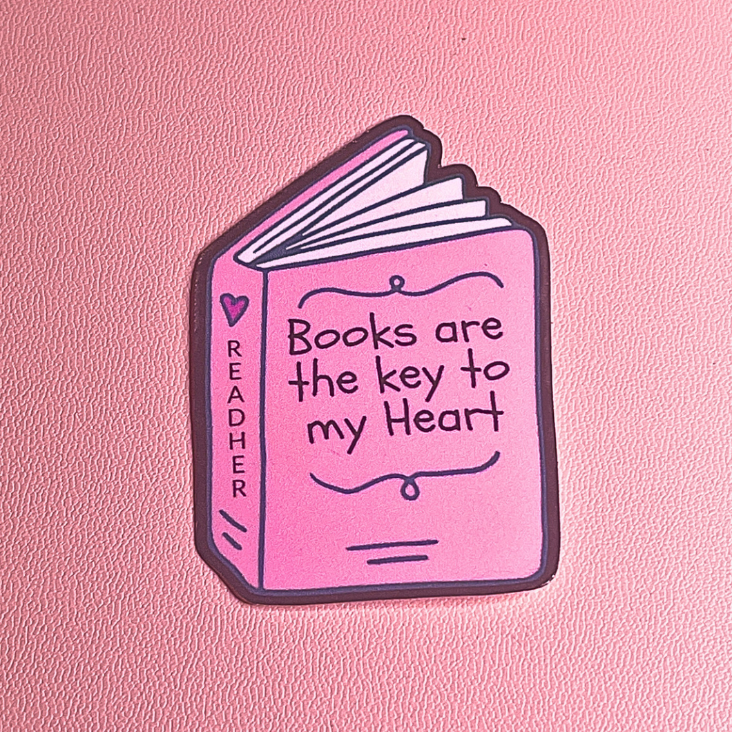 Sticker: Books Are The Key to My Heart