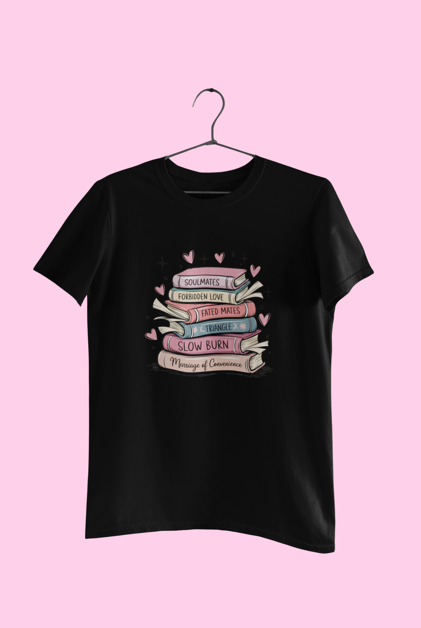 Trope Book Stack – T-Shirt 📚✨